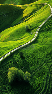 夏日绿色草原风景山谷风景壁纸4图片