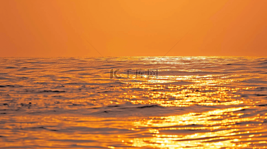 夏日海上金色落日风景金色波浪壁纸背景