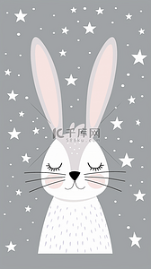壁纸清新可爱背景图片_清新卡通可爱小兔子壁纸素材