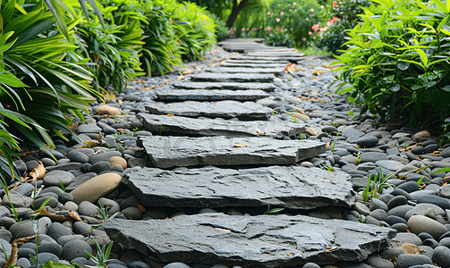 花园里的石头走道