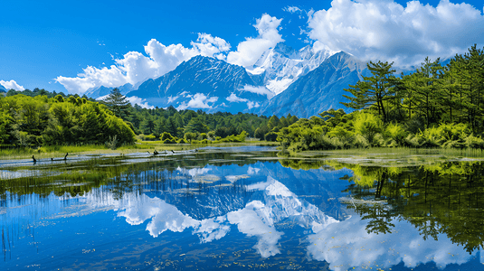 旅游丽江玉龙雪山摄影图