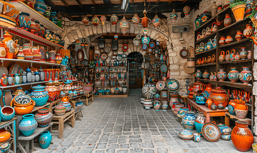 土耳其卡帕多西亚的纪念品商店