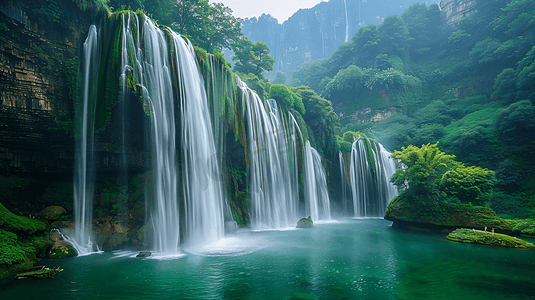 黄果树瀑布摄影照片_贵州黄果树瀑布美丽壮观摄影图