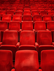 歌剧舞台摄影照片_大厅里有一排红色的座位