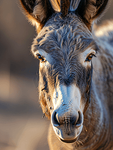 近距离接触卡斯特州立公园的乞讨驴子