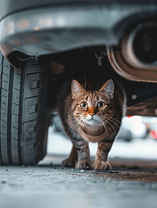 猫在车下猫在车下跑住在街上