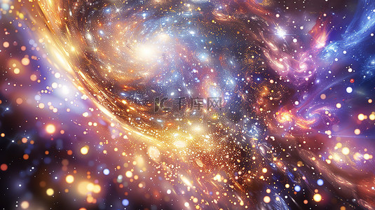 星星发光素材背景图片_宇宙像魔法一样闪闪发光背景素材