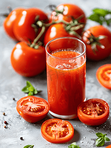 番茄汁和新鲜番茄