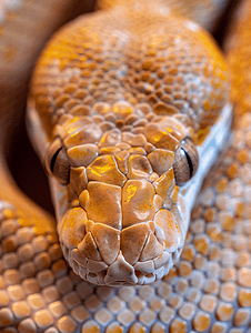 缅甸蟒蛇的奇妙特写