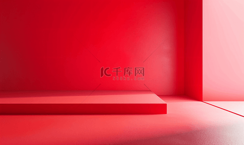空白装饰背景图片_红色渐变墙面空白工作室房间纯工作室背景