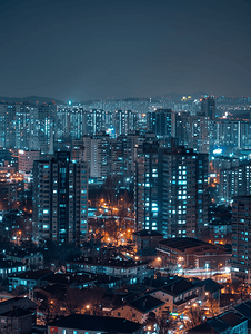 韩国首尔中区夜景