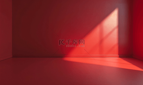 红色效果背景图片_红色渐变墙面空白工作室房间纯工作室背景