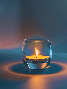 孤立的蜡烛玻璃