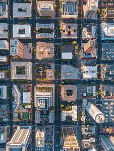亚利桑那州凤凰城市中心的俯视图