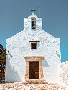 西班牙伊维萨岛圣马特乌德拉阿尔巴卡老白教堂
