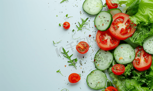素食食品健康新鲜蔬菜沙拉