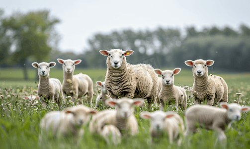 威斯特伐利亚的绵羊和羔羊