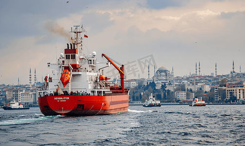 航海摄影照片_伊斯坦布尔的油轮