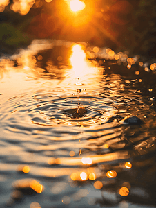 反射纹理摄影照片_肮脏的水在阳光下反射