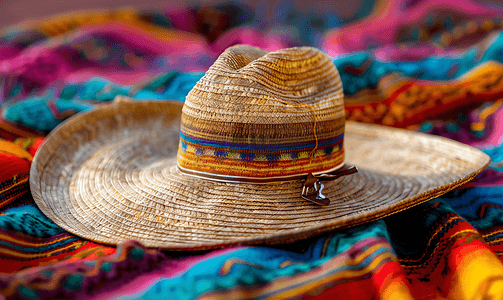 塞拉佩上的墨西哥查罗帽