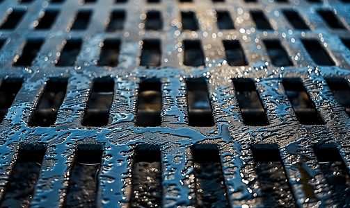 雨水篦摄影照片_雨水排水篦子