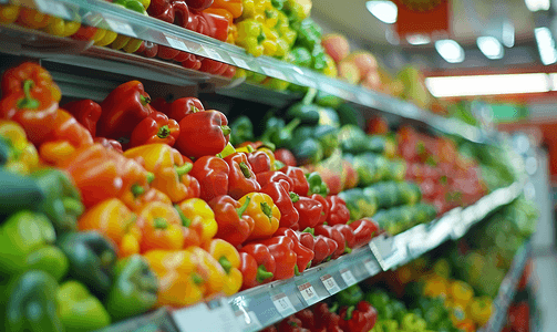 食品超市摄影照片_在超市买食物