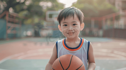 孩子篮球摄影照片_拿着篮球的小男孩摄影6