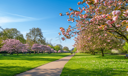 伦敦格林威治公园鲜花盛开