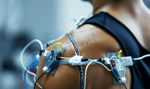 动态心电图监测仪的电极贴在胸部