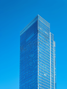 蓝色背景图像高清中的大楼
