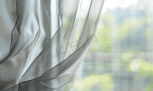 防止灰尘摄影照片_房屋窗户上的蚊帐金属丝网可防止昆虫