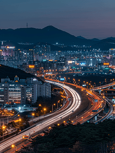 韩国首尔中区夜景