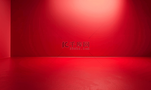 红色渐变墙面空白工作室房间纯工作室背景
