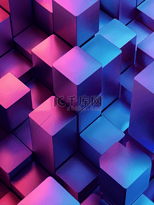 毛皮背景图片_现代和未来派几何六角立方体背景图案
