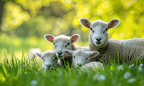 威斯特伐利亚的绵羊和羔羊