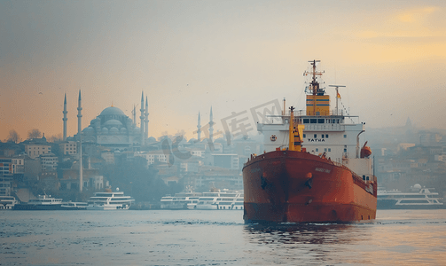 航海摄影照片_伊斯坦布尔的油轮