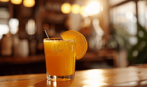 杯新鲜橙汁