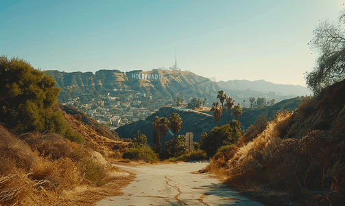 好莱坞标志在洛杉矶加利福尼亚州