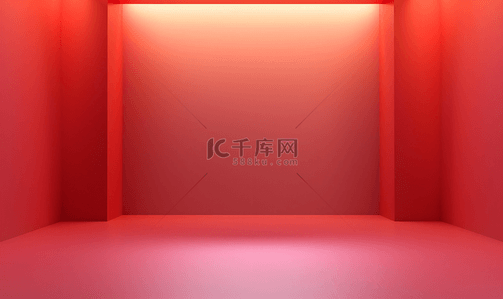 图形框架背景图片_红色渐变墙面空白工作室房间纯工作室背景