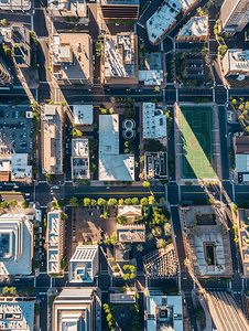 亚利桑那州摄影照片_亚利桑那州凤凰城市中心的俯视图