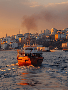 航海摄影照片_土耳其伊斯坦布尔的油轮