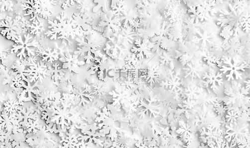 节日粉背景图片_小白色雪花制成的冬季图案