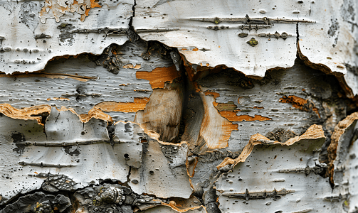 防真树皮摄影照片_桤木树老树干上破裂的树皮特写