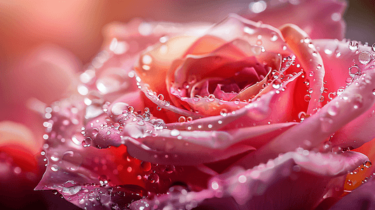玫瑰banner摄影照片_露珠水滴盛开的玫瑰2