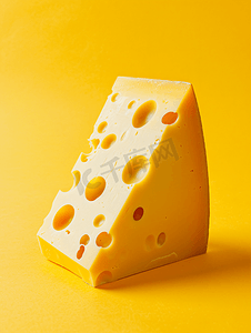孤立的三角形黄色瑞士奶酪