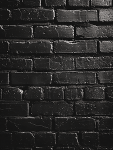复古墙砖背景摄影照片_黑色砖墙摘要背景