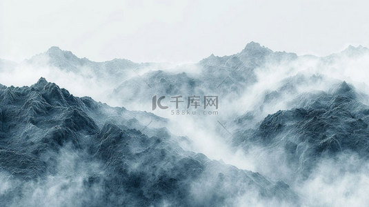 云雾云雾背景图片_山峰云雾朦胧合成创意素材背景