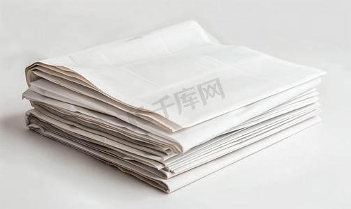 空白日报孤立在白色背景日报模拟概念