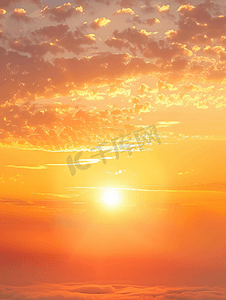 x展架橙色摄影照片_橙色的初升太阳