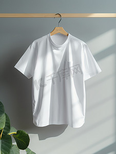 纯棉短袖白T产品海报图片